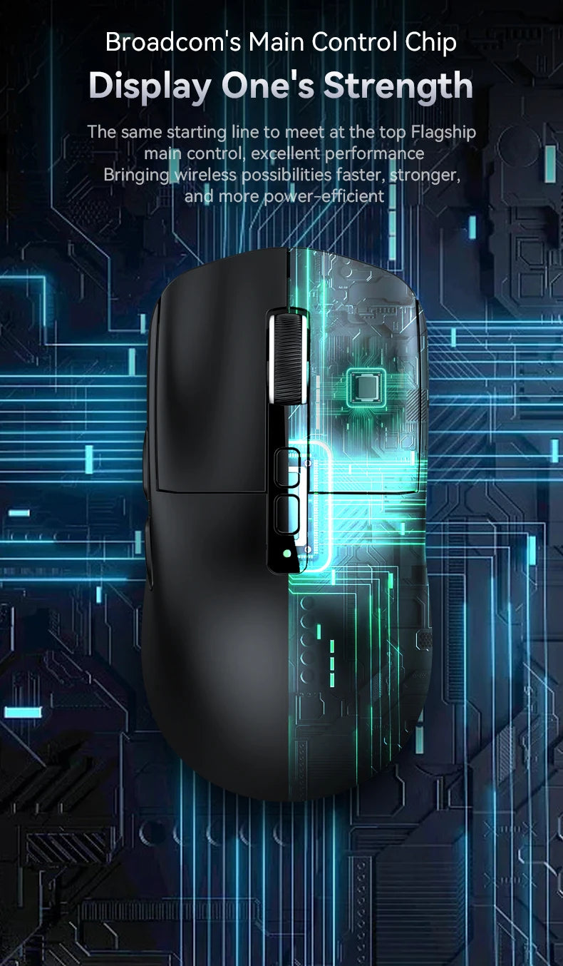 Attack Shark X6 Lightweight Wireless Gaming Mouse with 3 Mode Up to 26K DPI RGB Backlight Charging Base for Laptop Desktop