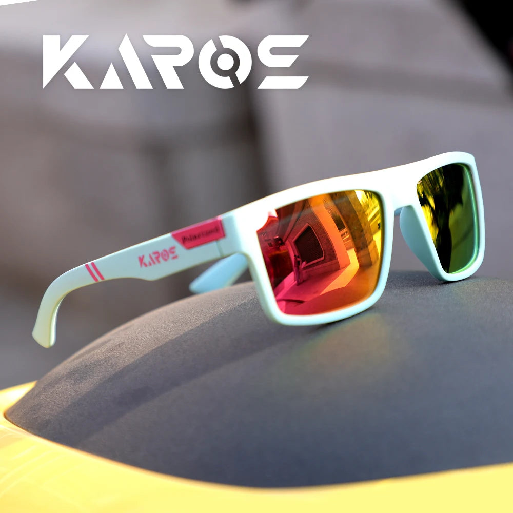 KAROS Fashion Polarized Sunglasses Men Women Luxury Driving Fishing Travel Vintage Square Sun Glasses For Man UV400 Eyewear