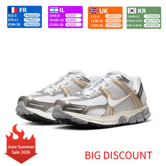 Nike Zoom Vomero 5 Comfort Classic : chaussures de course unisexes basses, respirantes, offrant un bon maintien, pour l'entraînement, la ville et les trajets quotidiens (HJ7247-099)
