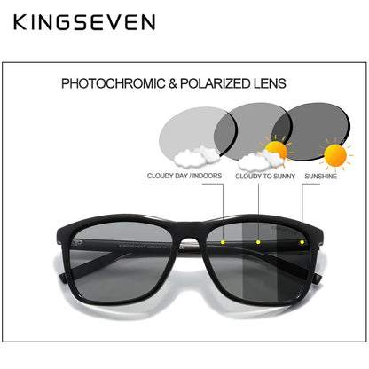 KINGSEVEN Aluminum Frame Sunglasses Men Polarized Photochromic Sun glasses Women's Glasses Accessories Driving Sunglasses