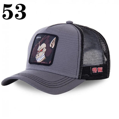 Dragon Ball Anime Character Printed Baseball Cap For Men And Women Hip Hop Hat Truck Driver Mesh Hat Summer Outdoor Sunshade