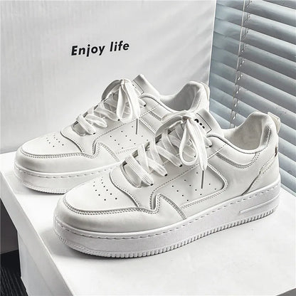 Chaussures pour hommes printemps-été, nouvelles baskets respirantes, chaussures blanches tendance et polyvalentes à semelle épaisse pour hommes, chaussures de sport et décontractées