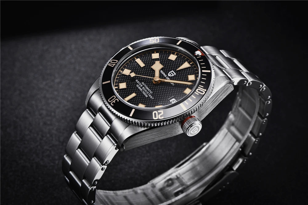 Montre automatique pour homme PAGANI DESIGN – Modèle de luxe type BB58, montre-bracelet mécanique, sportive, en acier inoxydable et étanche