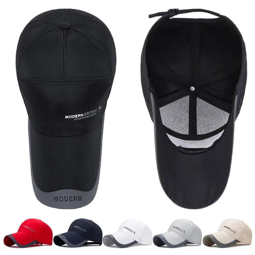 Quick Dry Sports Cap Baseball Cap Solid Color Sun Hat Outdoor Golf Fishing Hats Hat Casual Fashion For Men Women Adjustable