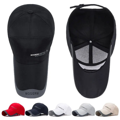 Quick Dry Sports Cap Baseball Cap Solid Color Sun Hat Outdoor Golf Fishing Hats Hat Casual Fashion For Men Women Adjustable