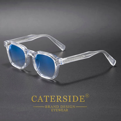 CATERSIDE New Fashion Punk Men Sunglasses Frame Square Personalized Design Sun Glasses Women Travel Party Business Festival Gift