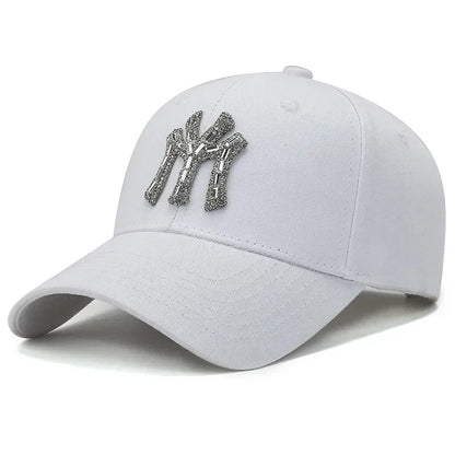 MY kšiltovka s kamínky pro ženy na jaro a podzim, ležérní streetwearová venkovní kšiltovka s kachním kšiltem, módní univerzální baseballová čepice proti slunci