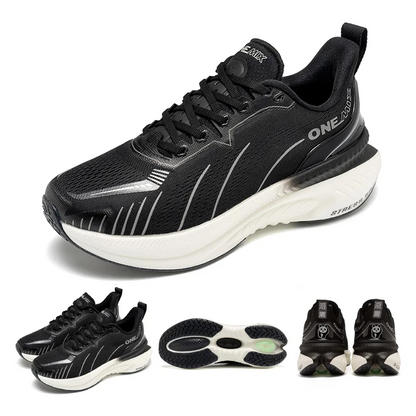 ONEMIX Nouvelles chaussures de course à amorti pour hommes, adaptées aux coureurs intensifs, à lacets, sportives, pour femmes, antidérapantes, d'extérieur, athlétiques, baskets pour hommes