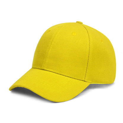 Solid Baseball Cap Cheap Women Men Summer Autumn Spring Sun Visor Hats Yellow Caps