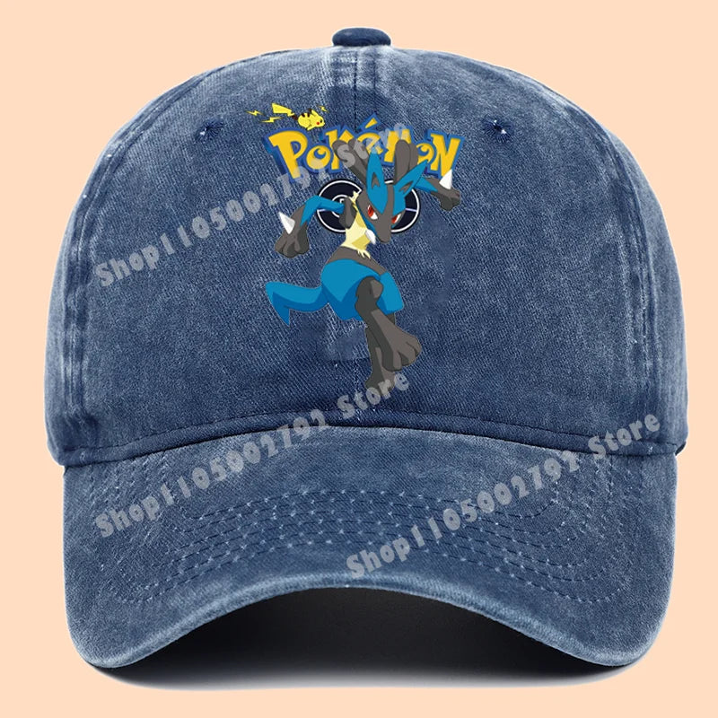 Pokemons Baseball Caps Pikachu Kawaii Anime Figures Sunshade Hats Summer Outdoor Parent Child Sunhat Trendy Duck Tongue Cap Gift