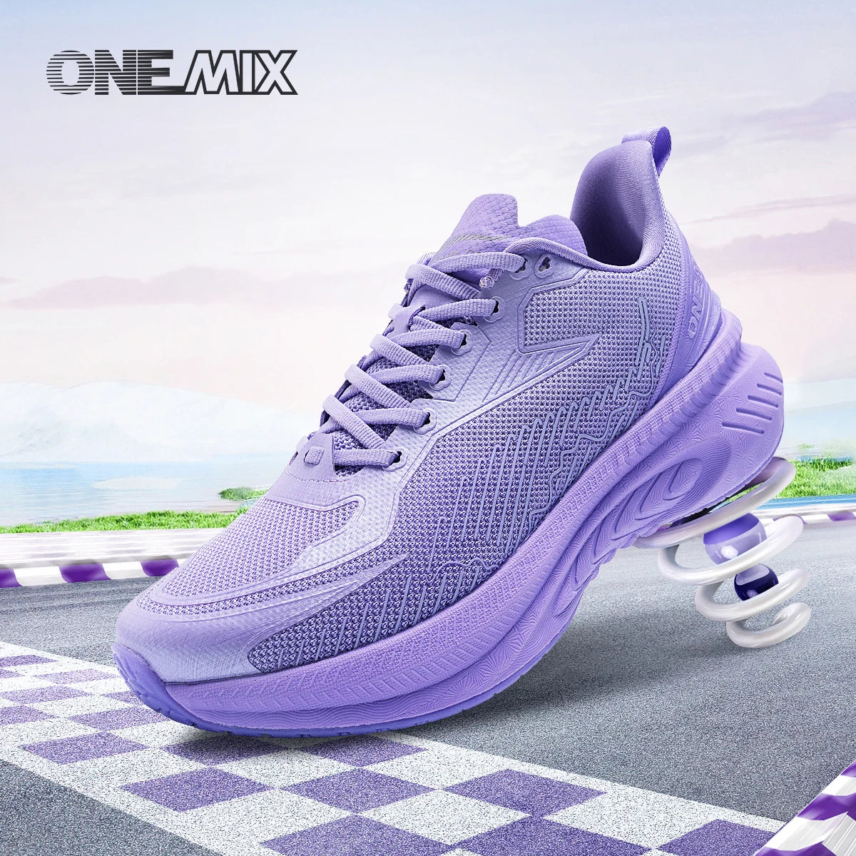 Onemix New Original - Scarpe sportive da running da uomo, ammortizzanti, morbide, leggere, in mesh traspirante, antiscivolo, sneakers con cushioning