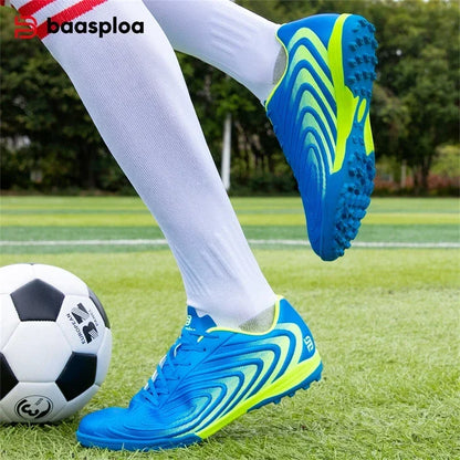 Chuteiras de futebol profissional para homem Baasploa, em pele leve, antiderrapantes para exterior e treino desportivo em campo