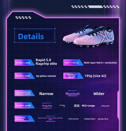 KELME FG profesionalūs futbolo bateliai su ilgais dygliais natūraliai žolei, profesionalioms rungtynėms, neslystantys futbolo bateliai patalpoms