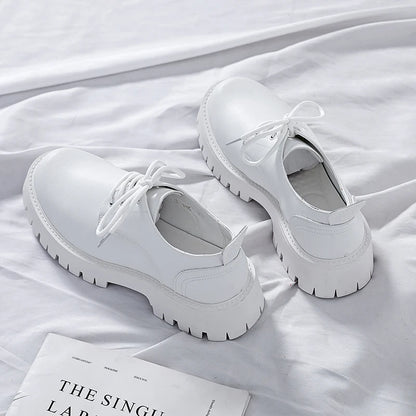 White Lace-up Oxford Shoe Men Fashion Men's Leather Sneakers Breathable Casual Loafers Shoes Mens Designer Men Comfortable Shoes