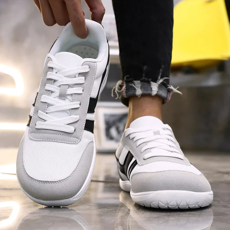 Pánské tenisky s širokou špičkou Barefoot Shoes, minimalistické, prodyšné a pohodlné boty na venkovní chůzi, sportovní ležérní modré boty 2025