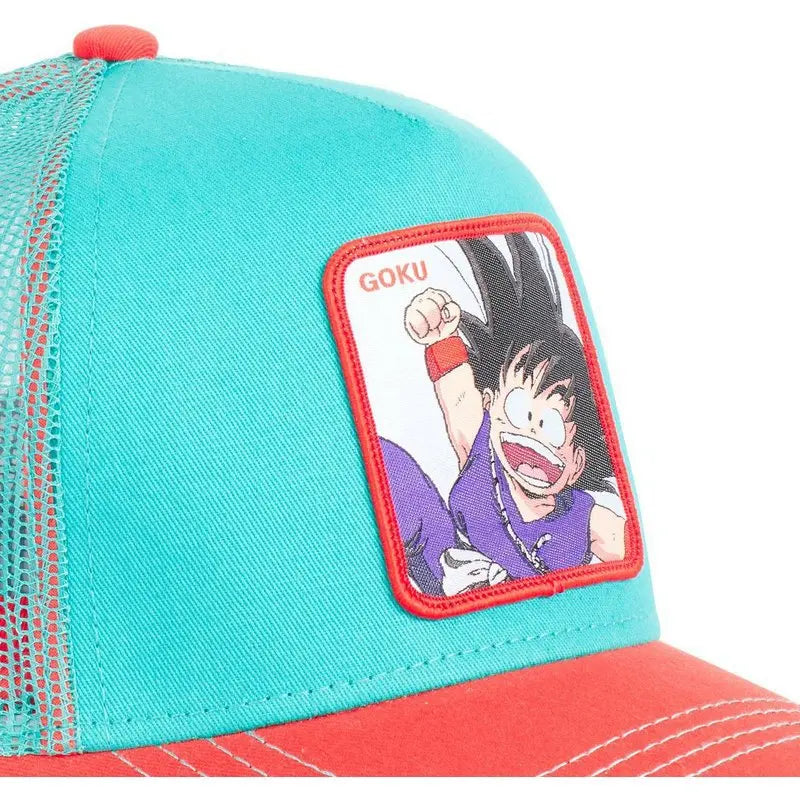 Dragon Ball Z Anime – malá bavlněná baseballová čepice Son Goku – nová – pro muže i ženy – hip hop – pro tatínky – nastavitelná síťovaná čepice – trucker čepice