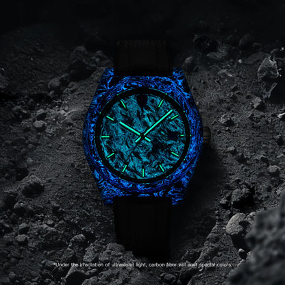 Reloj automático luminoso de fibra de carbono de 40mm, lujo, 100m, impermeable, reloj de buceo automático para hombre con movimiento Japan Miyota 8215