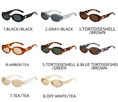 Classic Oval Sunglasses Women Men New Thick Frame Party Sunglasses Hip Hop Cool Luxury Designer Brand Eyeglasses UV400 Eyewear