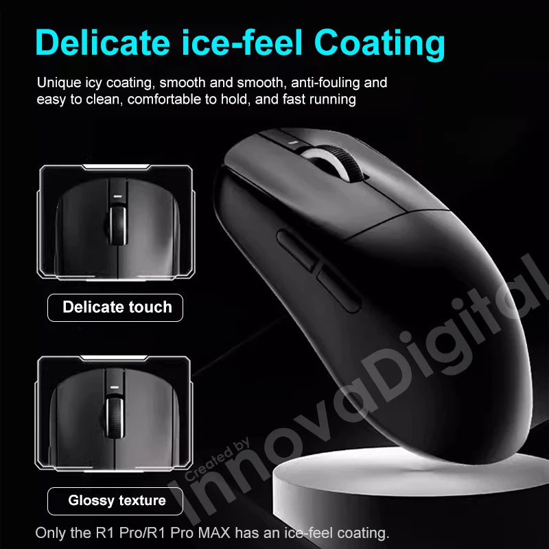 Ratón gaming inalámbrico ATK VXE Dragonfly R1 Pro MAX PAW3395 R1 SE Plus, ratón FPS esports personalizable, recargable y ligero