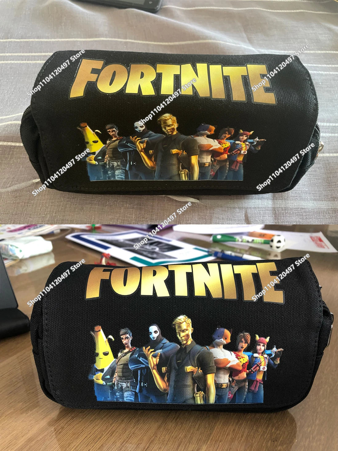 Victory Royale ученически несесер за момчета и момичета Fortnited Capacity, кутия за химикалки Peely Llama Hero за деца и тийнейджъри, чанти