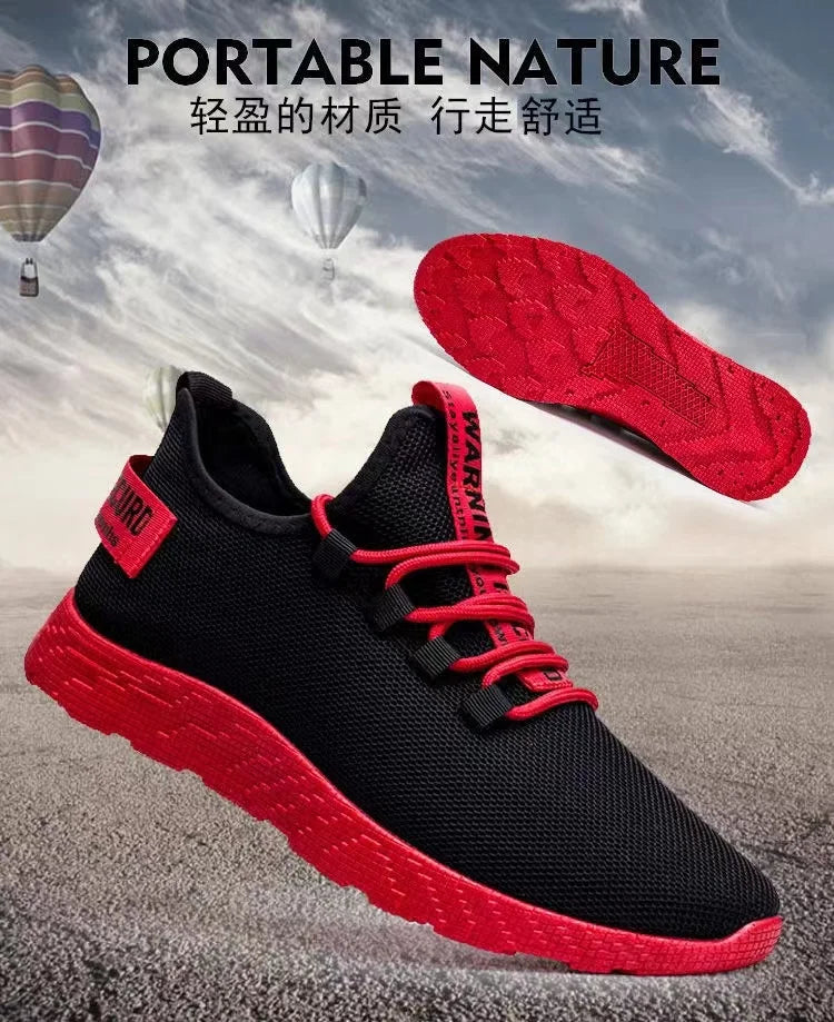 Heren sneakers, casual, lichtgewicht sportschoenen van mesh, zomers, voor heren, outdoor, zachte zool, ademend, comfortabel, modieus, trendy hardloopschoen