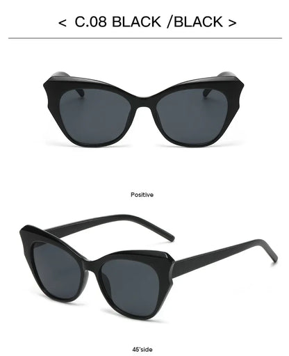 Fashion Cat Eye Sunglasses Women Vintage Sun Glasses Female Cateye Frame Mirror Retro Luxury Traveling Gradient Oculos De Sol