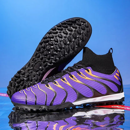 Hommes Match bottes de Football Sport entraînement longues pointes FG/TF garçons crampons chaussures de Football en plein air antidérapant intérieur Futsal confortable