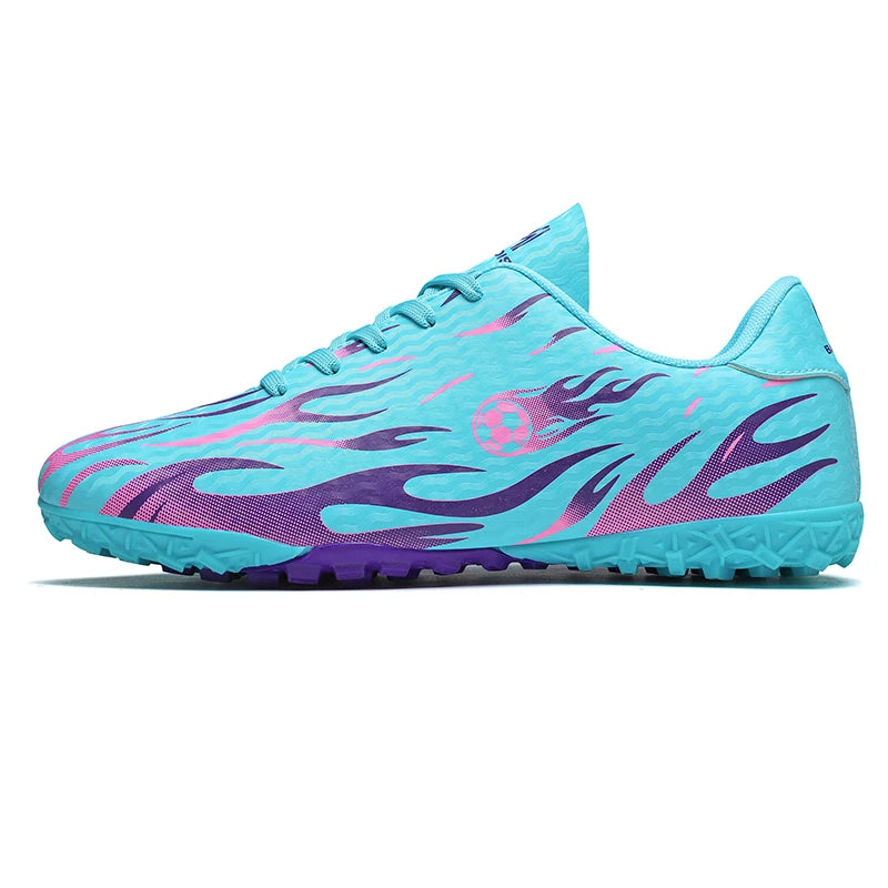 Chaussures de football pour enfants TF Turf, bottes de football respirantes, légères, antidérapantes, pour garçons et filles, chaussures de football pour entraînement en extérieur.