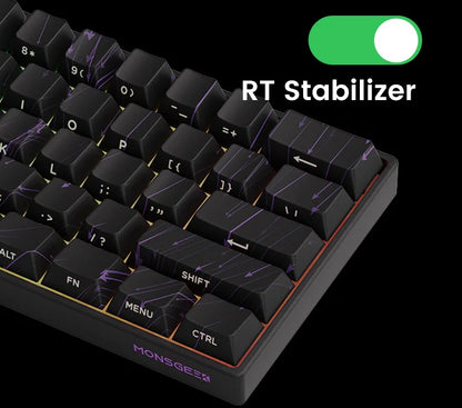 Teclado gaming mecánico Akko MonsGeek FUN60 Ultra con interruptores magnéticos 60%, Rapid Trigger, 8K HE/TMR, teclado gamer personalizado de aluminio
