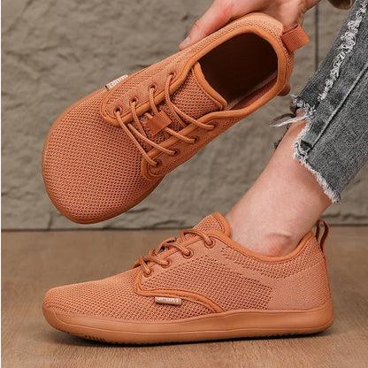 Atmungsaktive Sommer-Flachschuhe für Damen, leichte Mesh-Schuhe, bequeme Wanderschuhe, Herren-Schuhe für breite Füße, weiche Sohle, Freizeitkleidung, Barfuß