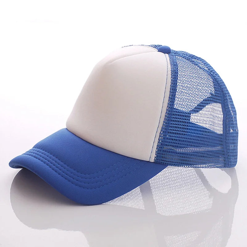 Candy Color Sublimation Blank Baseball Hats Travel Trucker Plain Mesh Sports Outdoor Snapback Cap for Men Boys Women Girls
