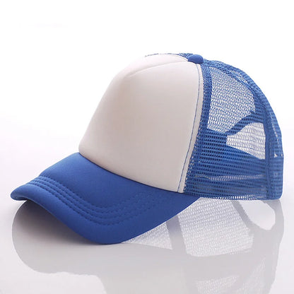 Candy Color Sublimation Blank Baseball Hats Travel Trucker Plain Mesh Sports Outdoor Snapback Cap for Men Boys Women Girls