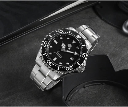 San Martin New 40-44mm Luxury Men's Diver Watch Classic High Quality NH35 YN55 Automatic Mechanical Sapphire BGW-X1 20Bar SN0009