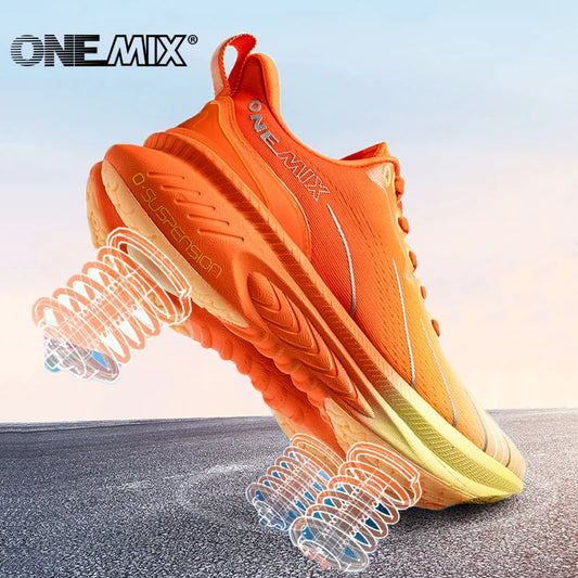 ONEMIX Nouvelles chaussures de course rembourrées pour femmes, automne-hiver, pour coureuses intensives, à lacets, pour la danse, la corde à sauter et le sport en extérieur, antidérapantes
