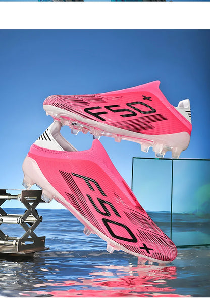 Nouvelles chaussures de football pour hommes, baskets antidérapantes, chaussures d'entraînement, bottes de football très vendues, crampons légers de haute qualité pour matchs sur gazon, mi-hautes pour l'extérieur