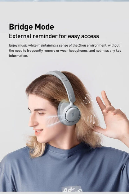 1MORE SonoFlow S Active Noise Canceling Wireless Headphones 42dB ANC Bluetooth Headsets Hi-Res Audio 90H Playtime