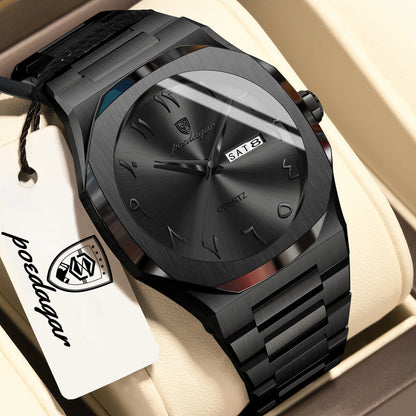 Reloj POEDAGAR de lujo para hombre, de cuarzo, resistente al agua, de acero inoxidable, reloj masculino con fecha y día de la semana, relojes de negocios para hombre, Reloj Hombre