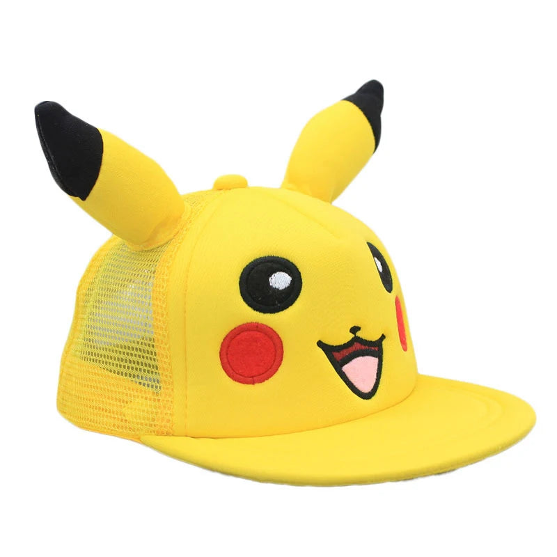 Pokemon Baseball Cap Pikachu Hat Pokemon Cosplay Hip Hop Cap for Girl Boy Children kids Anime Figures Toy Gift Cartoon Hat