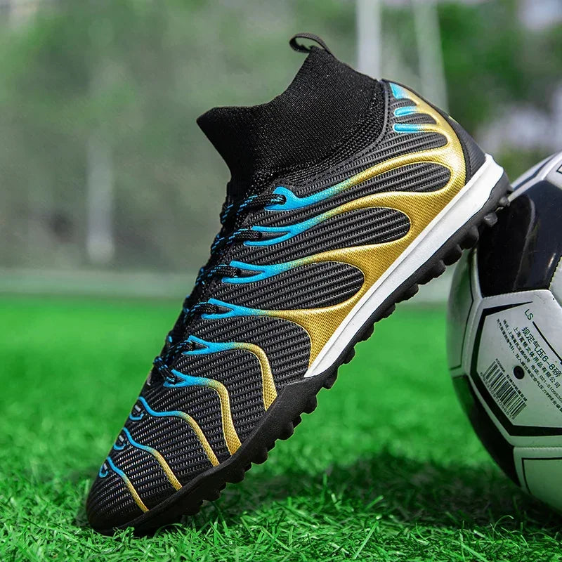Hommes Match bottes de Football Sport entraînement longues pointes FG/TF garçons crampons chaussures de Football en plein air antidérapant intérieur Futsal confortable