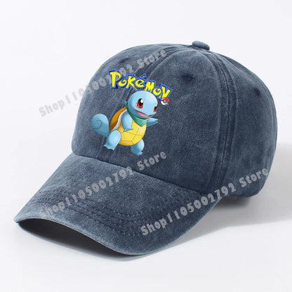 Pokemons Baseball Caps Pikachu Kawaii Anime Figures Sunshade Hats Summer Outdoor Parent Child Sunhat Trendy Duck Tongue Cap Gift