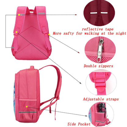 16 Inch Fortnite Cartoon Backpack Unisex for Boys Girls with Dual Zippers Large capacity lightweight student backpack