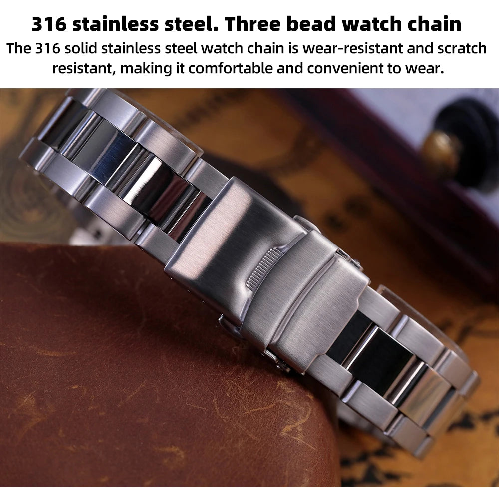 ADDIESDIVE Luxury Men's Diver Steel Watch 200m Waterproof Ceramic Bezel Analog Watch BGW9 Luminous Business Quartz Watch AD2040
