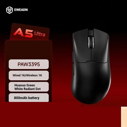 EWEADN A5 Pro Ultra wireless Lightweight Mouse Three-mode Paw3395/3311 22K/26KDPI  Low Latency Gaming Mouse
