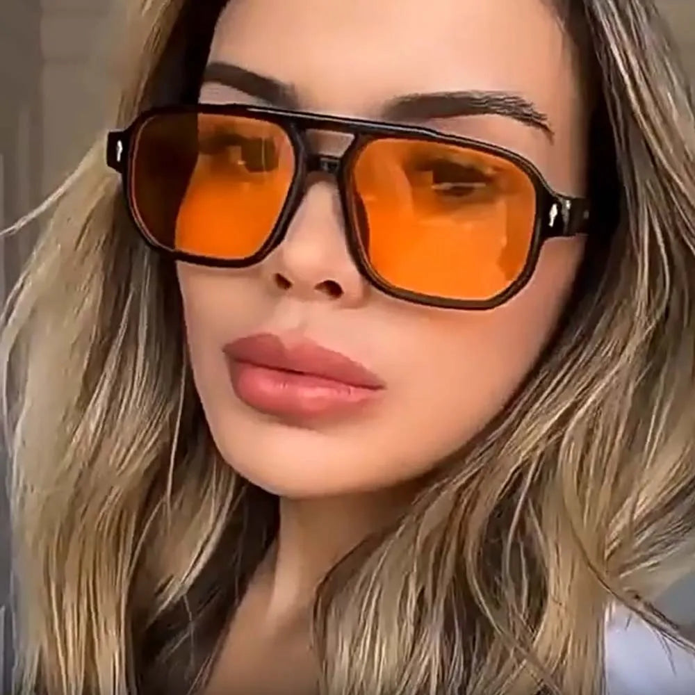 Retro Double Beam Sunnies HD Leopard Print Eyewear Unisex Polarized Sunglasses Waterproof Lightweight Anti-UV Glasses Outdoor