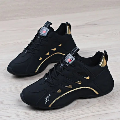 Ténis casuais para homem, leves, macios e respiráveis, vulcanizados, em couro macio, Zapatillas De Mujer