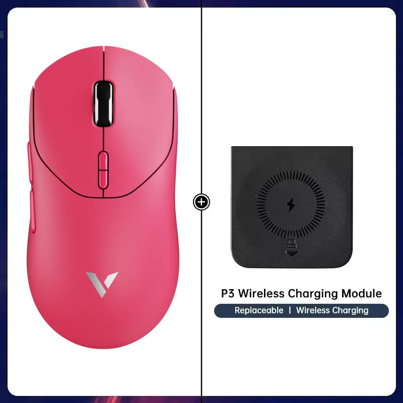 Rapoo VT2 MAX Wireless E-sports Gaming Mouse with 8K Polling Rate Optical Sensor Ergonomic Design 53g Lightweight for PC Latop