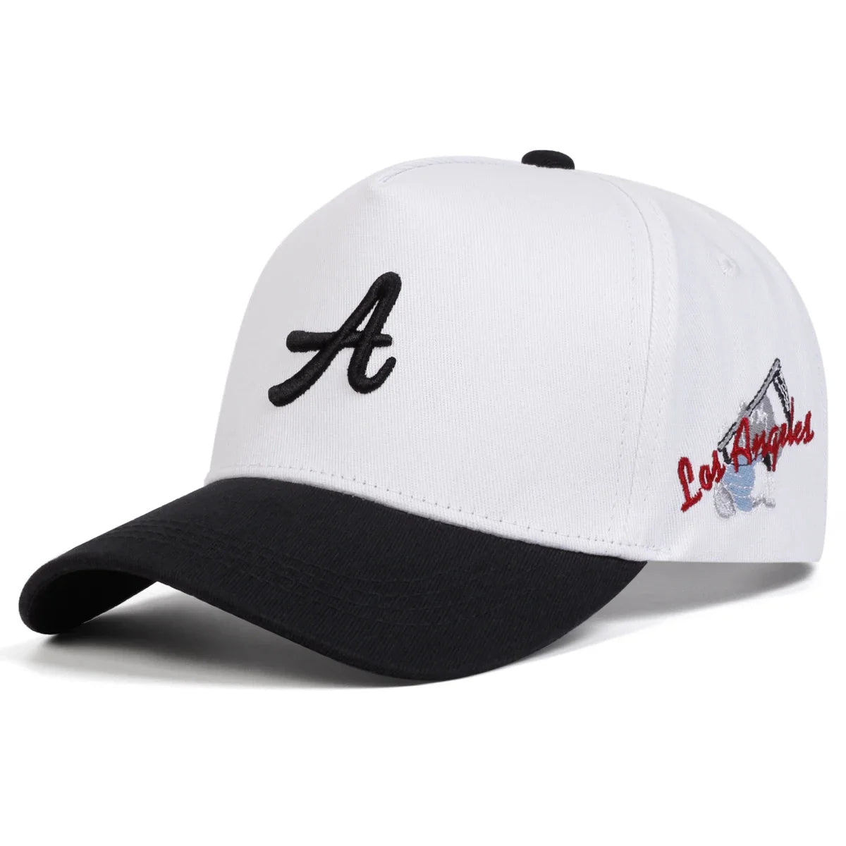 Unisex-Baseballmützen mit „A“-Buchstaben-Seitenaufdruck und Los-Angeles-Stickerei – für Frühling und Herbst, Outdoor, verstellbar, Freizeitmützen, Sonnenschutzmützen, Sportmützen