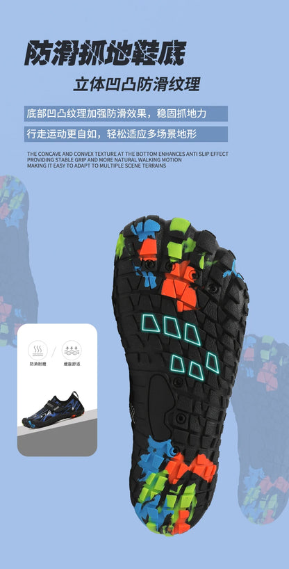 NOWE dziecięce buty plażowe do szybkiego nurkowania dla chłopców i dziewczynek Qianjiang, buty do pływania, buty na podłogę do fitnessu w pomieszczeniach, buty łazienkowe 29-38#
