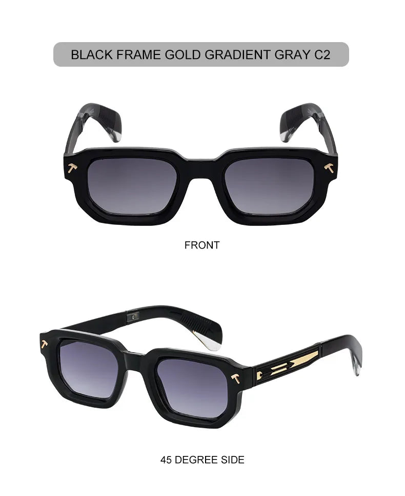 Polarized Square Punk Sunglasses Men 2026 Luxury Brand Classic Rectangle Sunglass UV400 Driving Eyewear Fashion Outdoor Shades