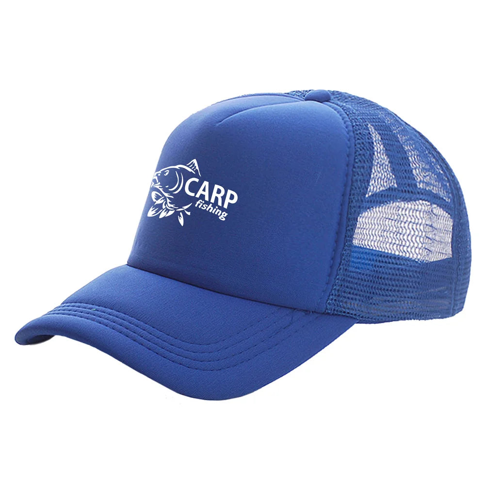 Șepci de camionagiu pentru bărbați cu imprimeu amuzant cu pește crap, șapcă de baseball pentru pescuit, șepci unisex din plasă pentru vară, model MZ-169